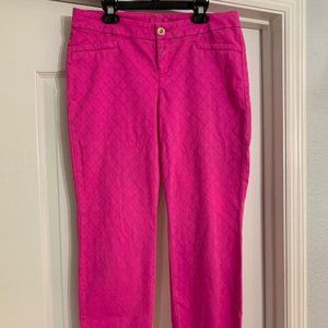 Lilly Pulitzer Pink Jacquard Pants